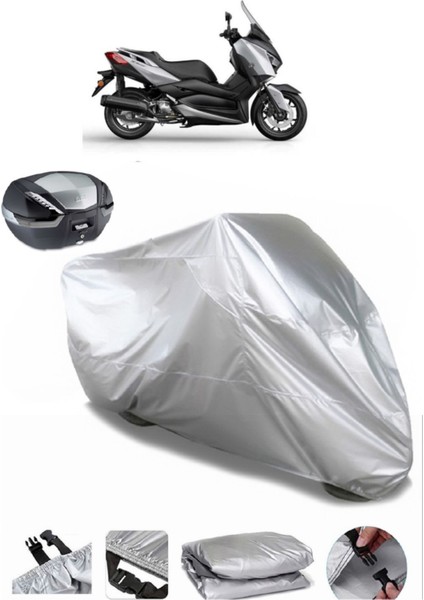 Yamaha X-Max 125 Abs Arka Çanta Uyumlu Motosiklet Brandası Lüx Kalite Kalın Yüksek Kalite