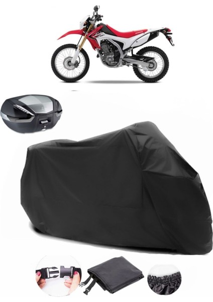 Honda Crf 250 L Arka Çanta Uyumlu Siyah Motosiklet Branda Su Geçirmez Dayanıklı Kumaş
