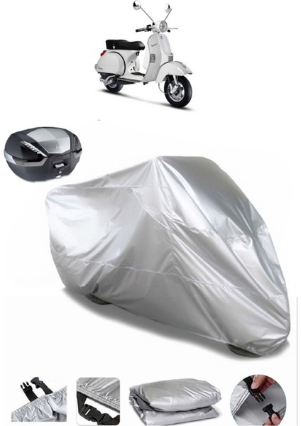 Vespa Px 150 Arka Çanta Uyumlu Motosiklet Brandası Lüx Kalite Kalın Yüksek Kalite