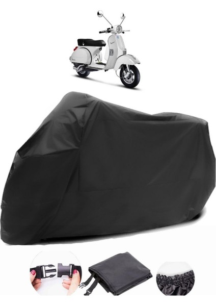 Vespa Px 150 Siyah Motosiklet Branda Su Geçirmez Dayanıklı Kumaş
