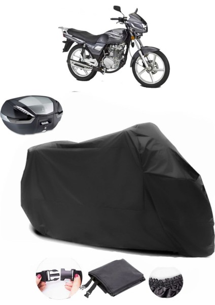 Kanuni Windys 150 Lx Arka Çanta Uyumlu Siyah Motosiklet Branda Su Geçirmez Dayanıklı Kumaş