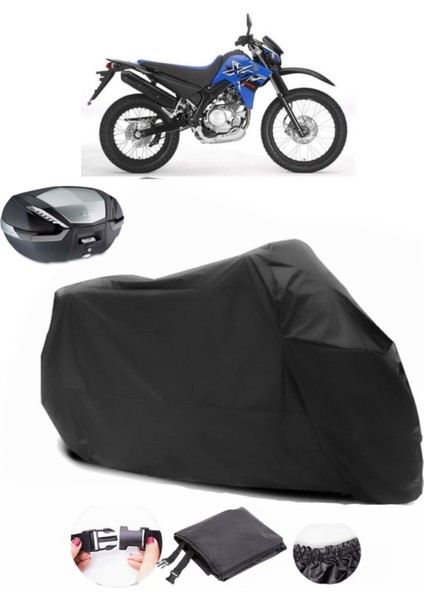 Yamaha Xt 125 R Arka Çanta Uyumlu Siyah Motosiklet Branda Su Geçirmez Dayanıklı Kumaş