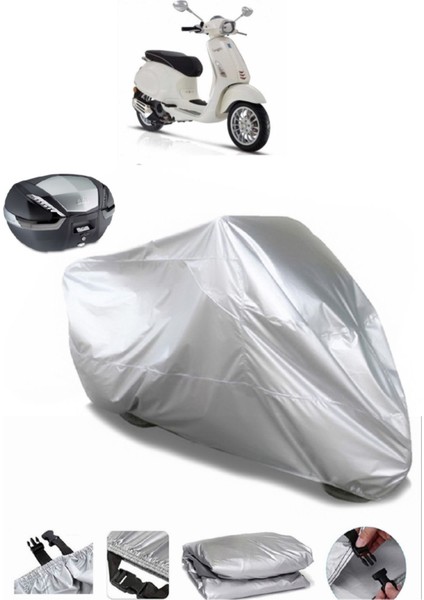 Vespa Sprint 50 Arka Çanta Uyumlu Motosiklet Brandası Lüx Kalite Kalın Yüksek Kalite