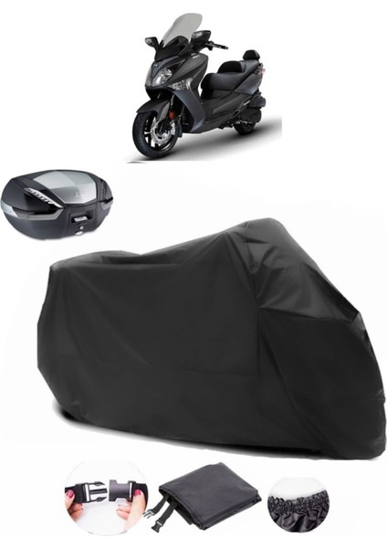 Sym Joymax 250I Arka Çanta Uyumlu Siyah Motosiklet Branda Su Geçirmez Dayanıklı Kumaş