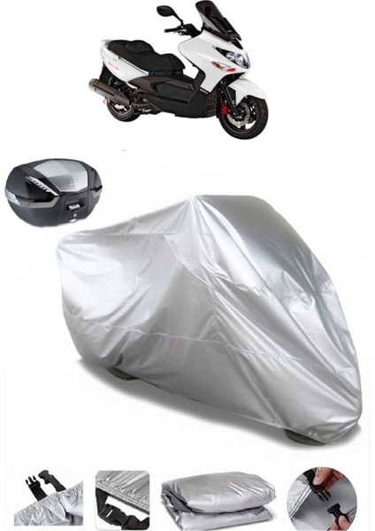 Kymco Xciting 500 Arka Çanta Uyumlu Motosiklet Brandası Lüx Kalite Kalın Yüksek Kalite