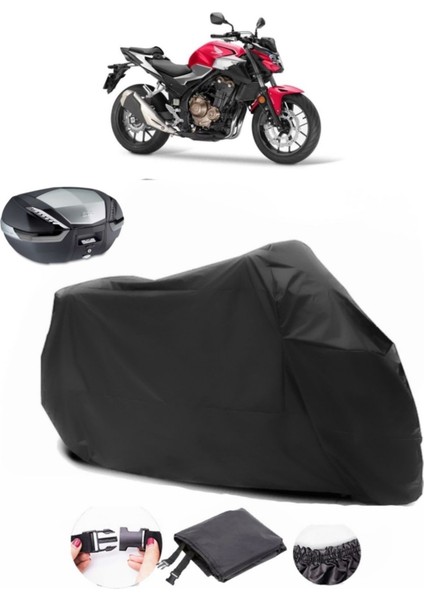 Honda Cbf 500 Arka Çanta Uyumlu Siyah Motosiklet Branda Su Geçirmez Dayanıklı Kumaş