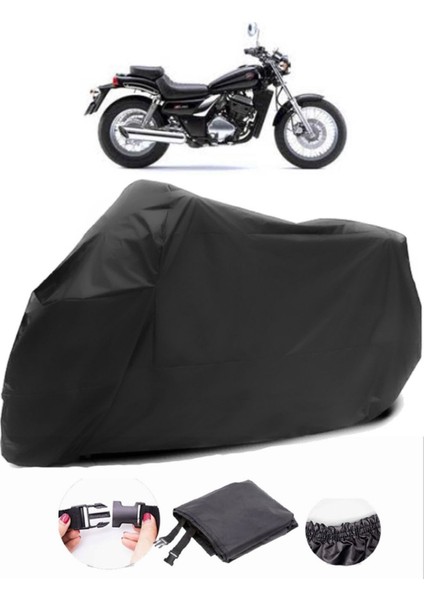 Kawasaki El 250 Siyah Motosiklet Branda Su Geçirmez Dayanıklı Kumaş