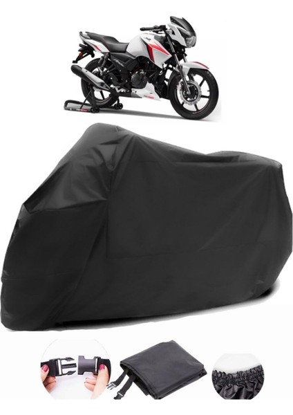 Tvs Apache Rtr 160 Siyah Motosiklet Branda Su Geçirmez Dayanıklı Kumaş