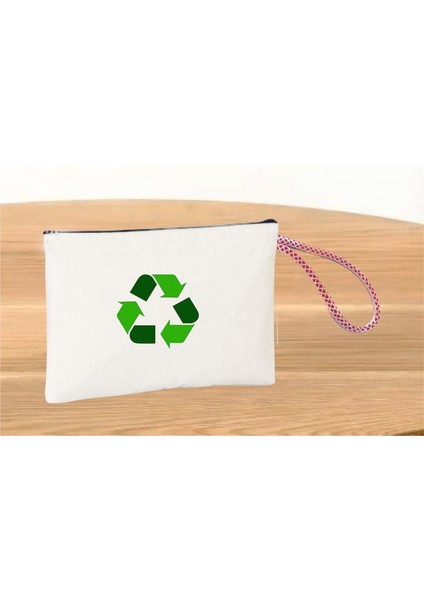 Çiçek Kız Baskılı Pamuklu Ham Bez Kalemlik (18X12CM) modelleri