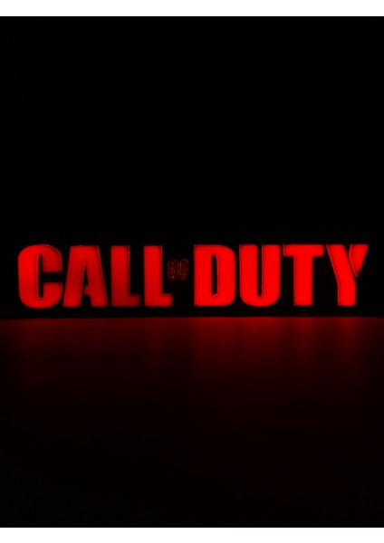 Call Of Duty - Rgb LED Işıklı 3 Boyutlu Tabela - 20CM x 4.5cm x 2cm (Bluetooth Kontrollü)