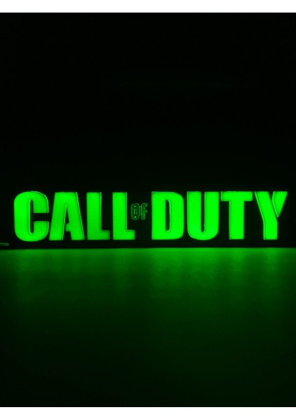 Call Of Duty - Rgb LED Işıklı 3 Boyutlu Tabela - 20CM x 4.5cm x 2cm (Bluetooth Kontrollü)