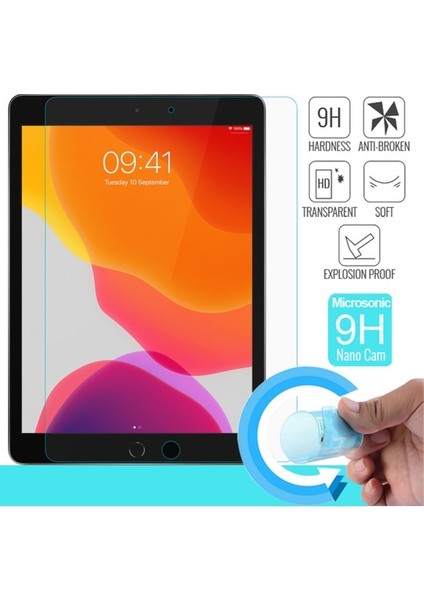 TNS TeknoPlus Apple iPad 10.2 2020 8.nesil Tablet Ekran Koruyucu Nano Esnek Flexible 9h Temperli Kırılmaz Cam