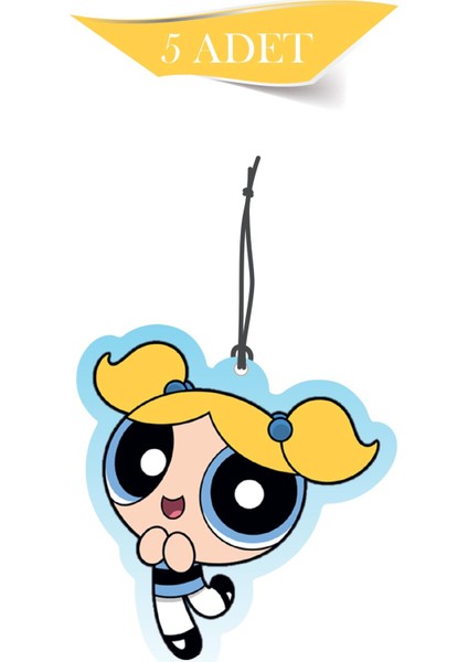 Bymeyla Powerpuff Girls Temalı 5'li Oto Kokusu ve Oto Aksesuarı