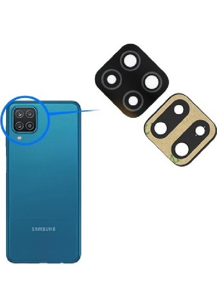 Samsung Galaxy M12 M127F İle Uyumlu Kamera Camı