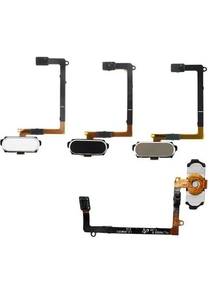 Samsung Galaxy S6 G920F İle Uyumlu Orta Tuş Filmi Beyaz