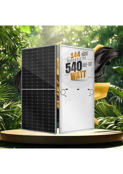 Güneş Paneli Half Cut 540 Watt Monokristal Perc 144 Hücreli Solar Panel