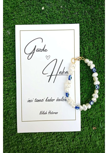 20 Adet Incili Nazar Boncuklu Bileklik - Kına Hediyesi - Nikah Hediyesi - Bride Hediye- Bebek Hediye fiyatları