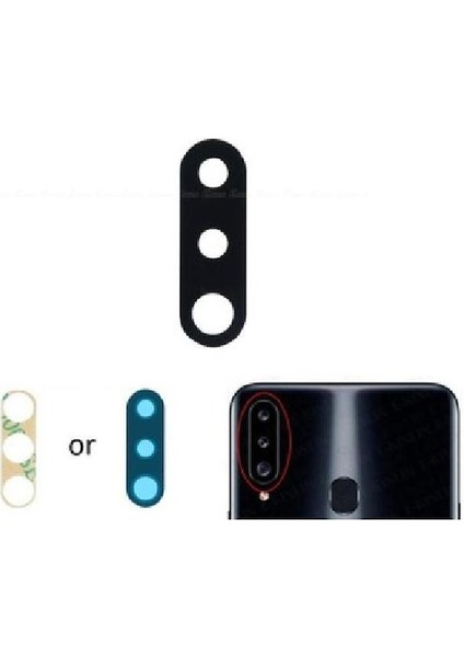 Samsung Galaxy A20S A207F İle Uyumlu Kamera Camı