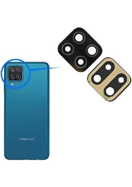 Samsung Galaxy A12 A125F İle Uyumlu Kamera Camı Tek