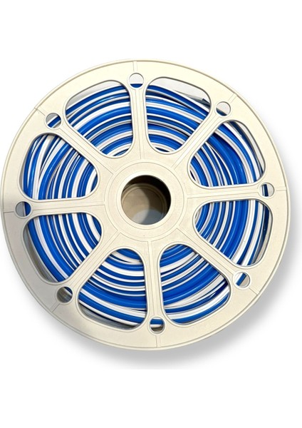 2.nesil Neon Led(Mavi) 5mt. Ayrı 6mm Difüzör Silikon Şeritler Kapağı Tüp (Led Şerit Içermez)