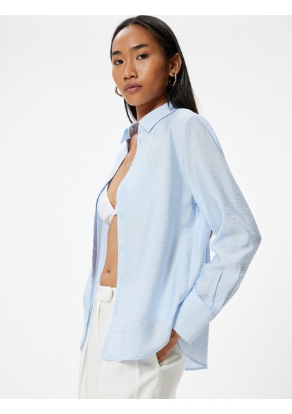 Bol Kalıp Uzun Gömlek Dokulu Tencel™ Kumaş fiyatları