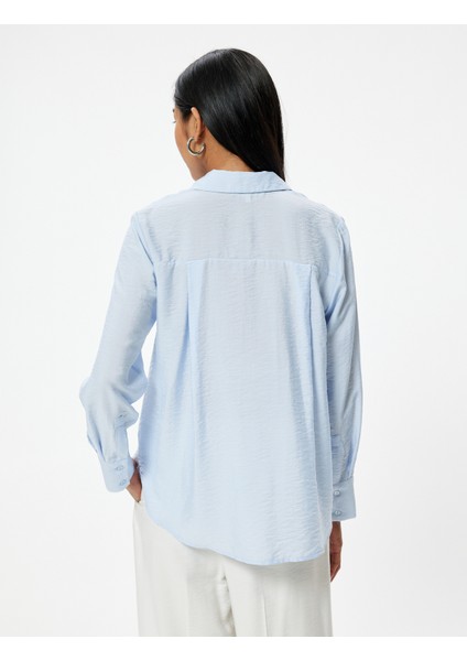 Bol Kalıp Uzun Gömlek Dokulu Tencel™ Kumaş fırsatları