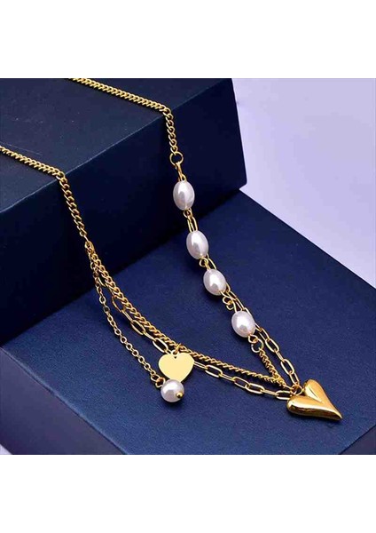 Kalpli Incili Çelik Kolye fırsatları