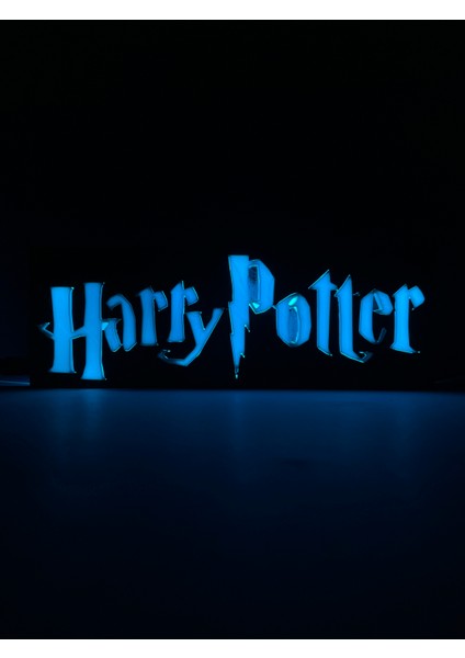 Harry Potter - Rgb LED Işıklı 3 Boyutlu Tabela - 20CM x 7cm x 2cm (Bluetooth Kontrollü)