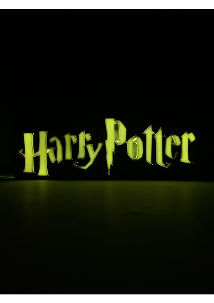 Harry Potter - Rgb LED Işıklı 3 Boyutlu Tabela - 20CM x 7cm x 2cm (Bluetooth Kontrollü)