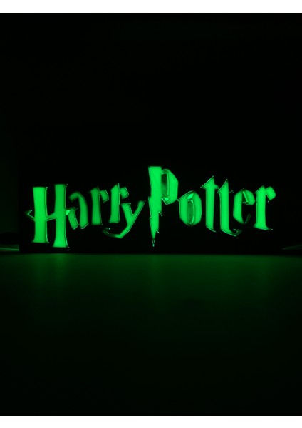 Harry Potter - Rgb LED Işıklı 3 Boyutlu Tabela - 20CM x 7cm x 2cm (Bluetooth Kontrollü)