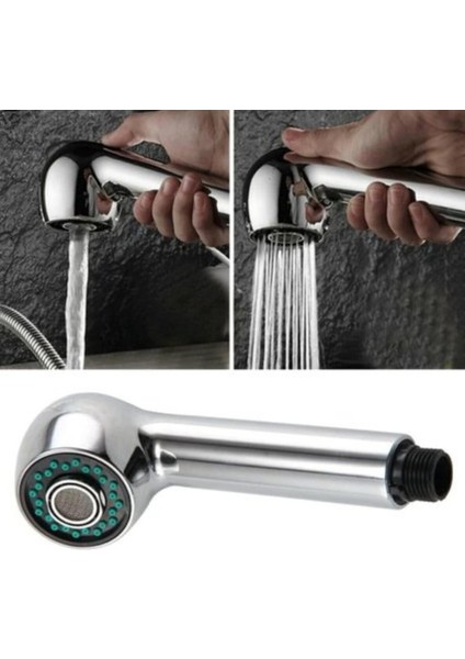 Mix 2 Fonksiyonlu Berber El Duşu - Kuaför Duş Başlığı - Mix Batarya Uyumlu Duş Başlığı Krom Kaplı modelleri