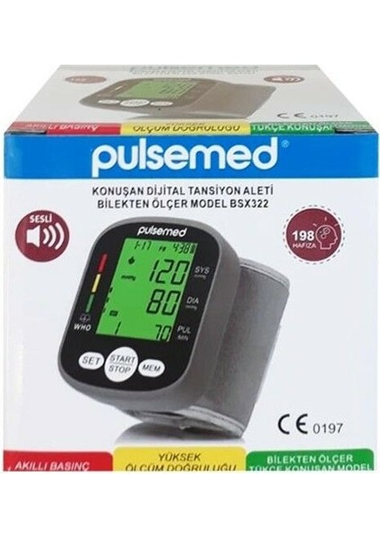 Konuşan Bilekten Dijital Tansiyon Aleti BSX322