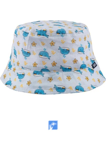Erkek Çocuklar Için Balıkçı Güneş Şapkası ( 1-3 Yaş ) ( Size 48-50 cm )