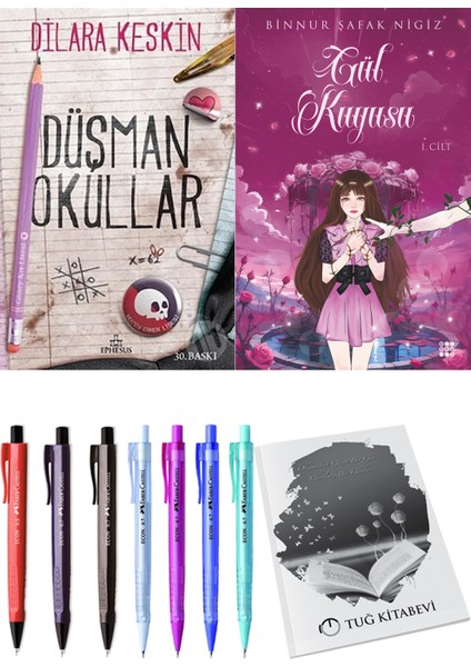 Gül Kuyusu 1 Binnur Şafak Nigiz ve Ephesus Yayınları Düşman Okullar 1 Dilara Keskin 2li Set