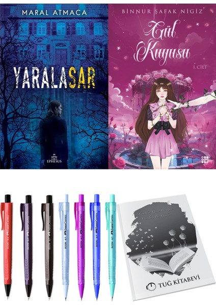 Gül Kuyusu 1 Binnur Şafak Nigiz ve Ephesus Yayınları Yaralasar 1 Maral Atmaca 2li Set