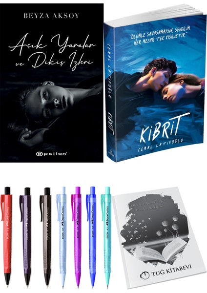 Kibrit Cemal Latifoğlu ve Epsilon Yayınevi Açık Yaralar ve Dikiş Izleri Beyza Aksoy 2li Set