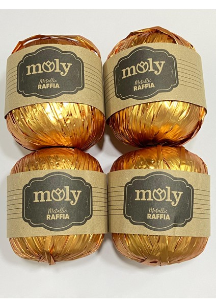 Metalik Rafia Ip / Rafia Ip / Çanta Ipi / Metalik Ip / 4 Lü Set (4x50gr=200gr)