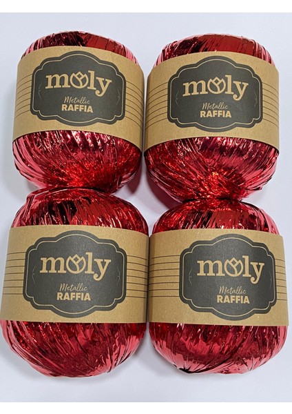 Metalik Rafia Ip / Rafia Ip / Çanta Ipi / Metalik Ip / 4 Lü Set (4x50gr=200gr)