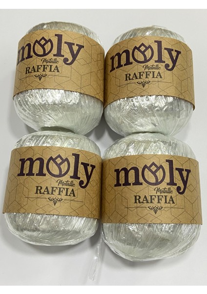 Metalik Rafia Ip / Rafia Ip / Çanta Ipi / Metalik Ip / 4 Lü Set (4x50gr=200gr)