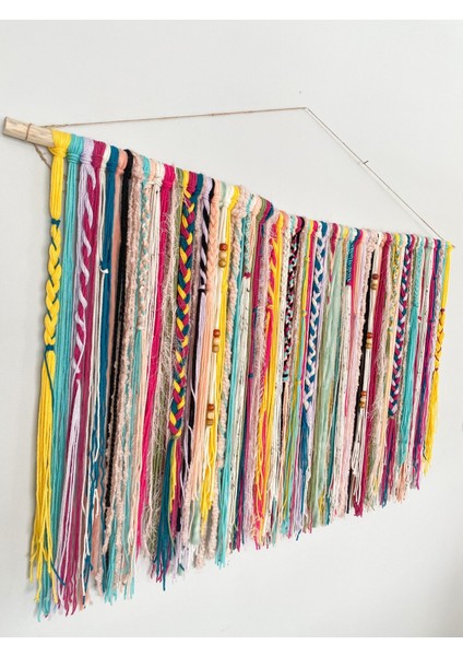 Makrome Duvar Süsü Yaprak Duvar Dekorasyonu