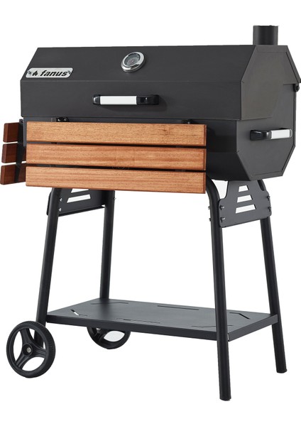 B75 Asansörlü Barbekü Mangal (Döküm Izgaralı)
