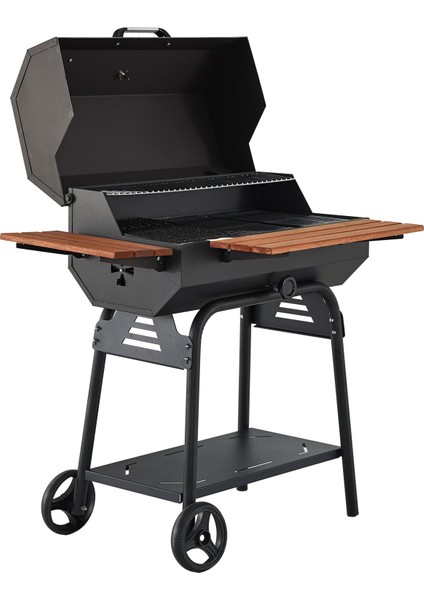 B75 Asansörlü Barbekü Mangal (Döküm Izgaralı)