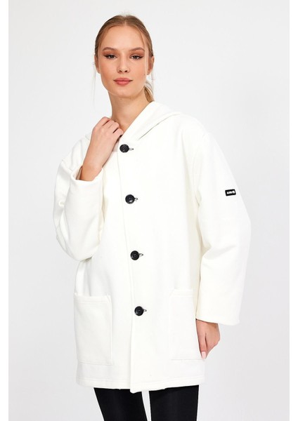 Alexandergardı Kapüşonlu Içi Şardonlu Oversize Hırka (E23-607 03)