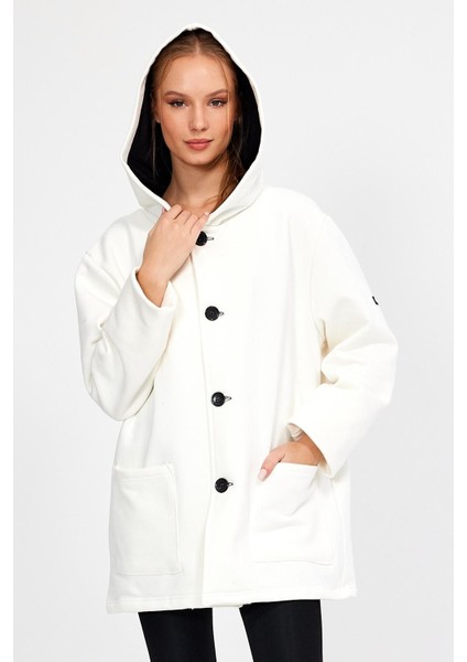 Alexandergardı Kapüşonlu Içi Şardonlu Oversize Hırka (E23-607 03)