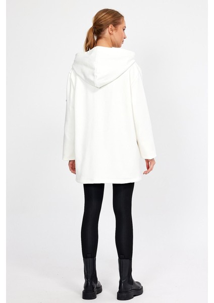 Alexandergardı Kapüşonlu Içi Şardonlu Oversize Hırka (E23-607 03)