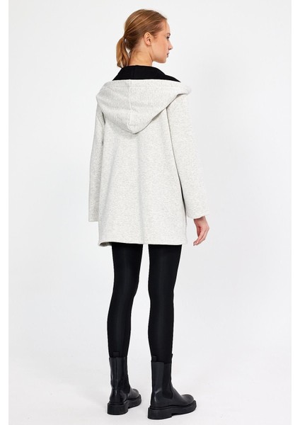 Alexandergardı Kapüşonlu Içi Şardonlu Oversize Hırka (E23-607 03)