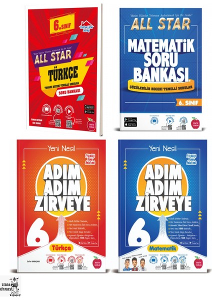 6.sınıf Türkçe, Matematik All Star + Adım Adım Soru Bankası Seti