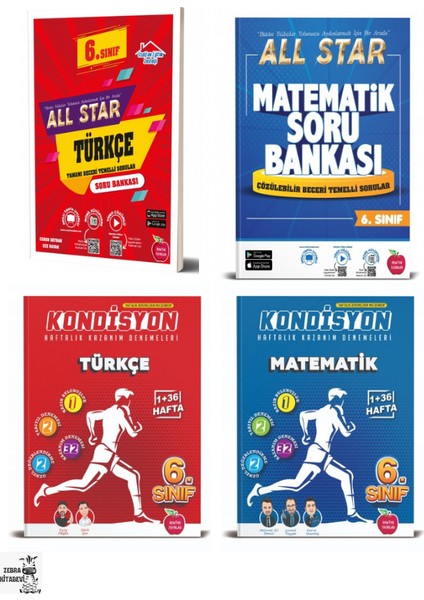 6.sınıf Türkçe, Matematik All Star Soru Bankası + Kondisyon Deneme Seti