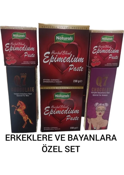 Epimedyum Macun Özel Seti 2AD. 230gr. 2AD. x 42gr. - 2AD. Q7 Bayan ve Erkek Çikolata