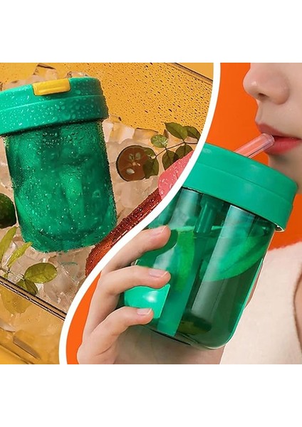YUEKEDA-300ML Mini Çocuk Pipetli Su Bardağı (Yurt Dışından)